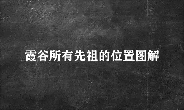 霞谷所有先祖的位置图解