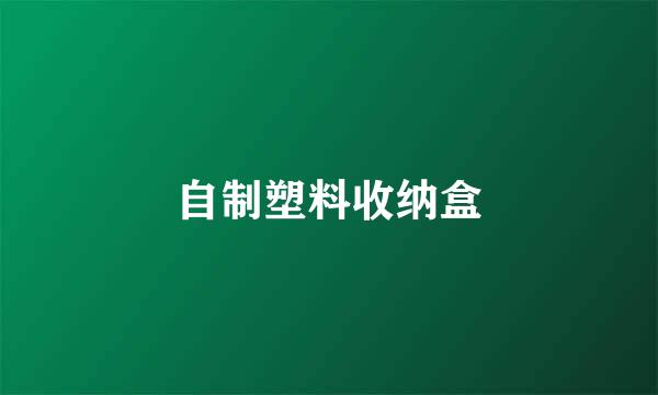 自制塑料收纳盒