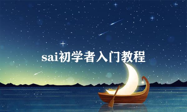 sai初学者入门教程