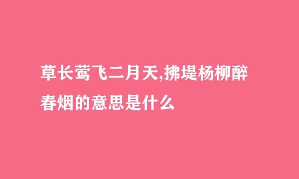 草长莺飞二月天,拂堤杨柳醉春烟的意思是什么