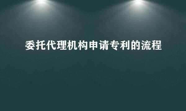 委托代理机构申请专利的流程