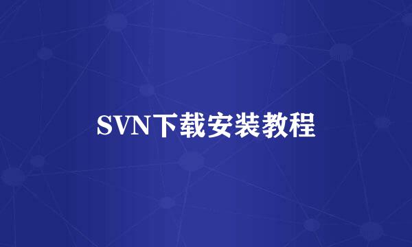 SVN下载安装教程