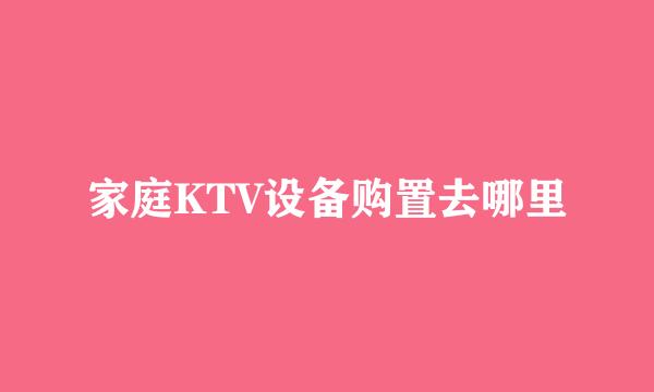 家庭KTV设备购置去哪里