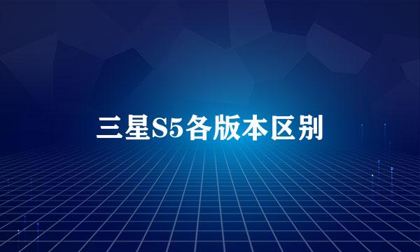 三星S5各版本区别