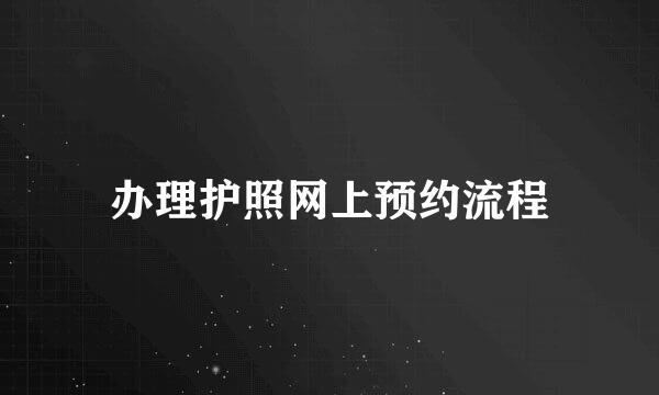 办理护照网上预约流程