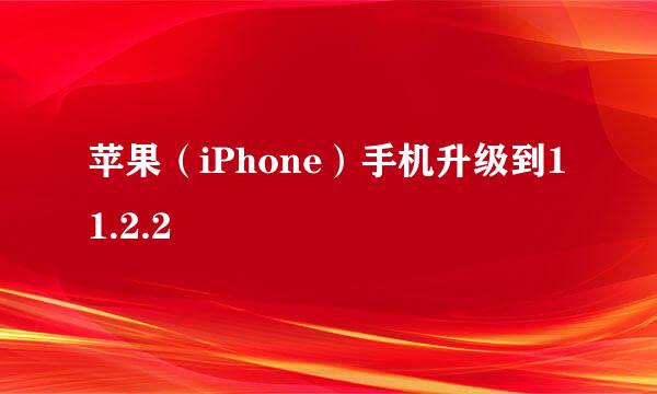 苹果（iPhone）手机升级到11.2.2