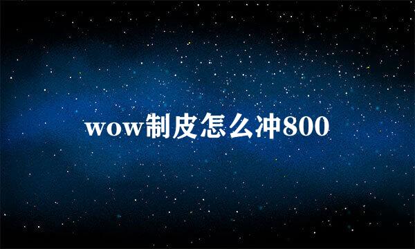 wow制皮怎么冲800