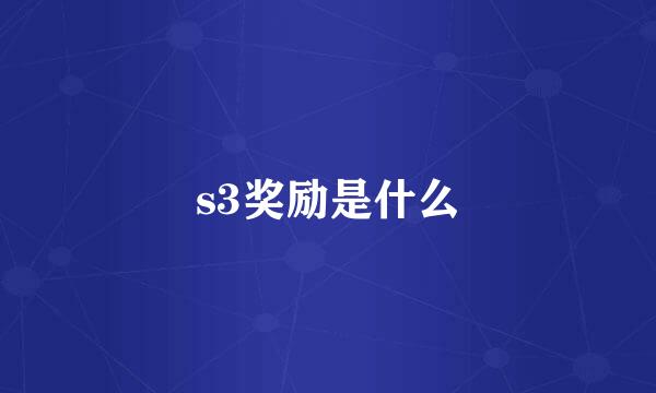 s3奖励是什么