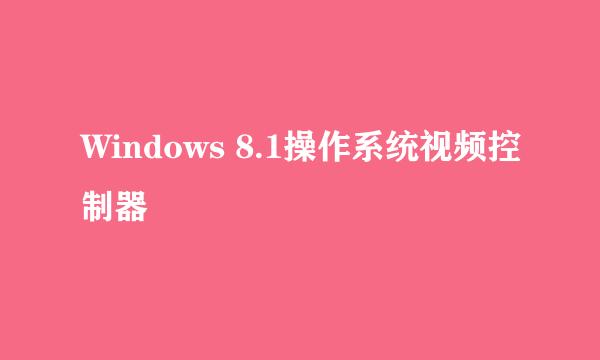 Windows 8.1操作系统视频控制器