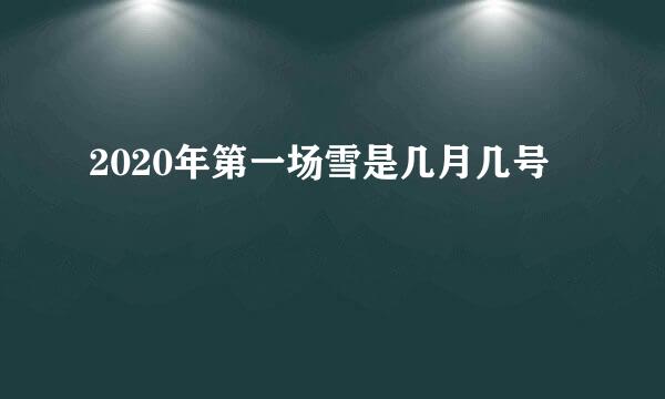 2020年第一场雪是几月几号