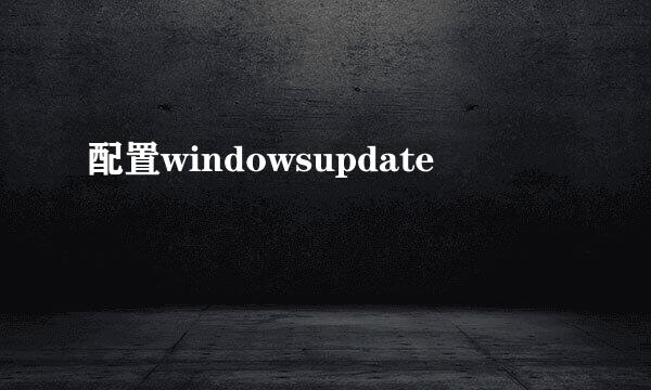 配置windowsupdate