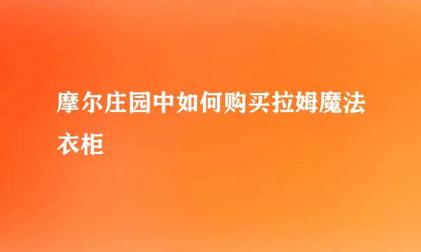 摩尔庄园中如何购买拉姆魔法衣柜