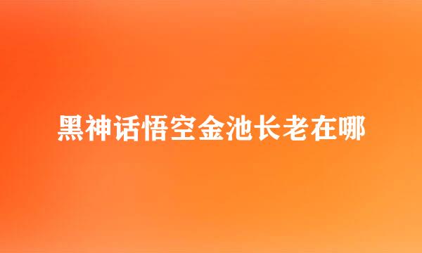 黑神话悟空金池长老在哪