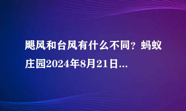 飓风和台风有什么不同？蚂蚁庄园2024年8月21日问题答案