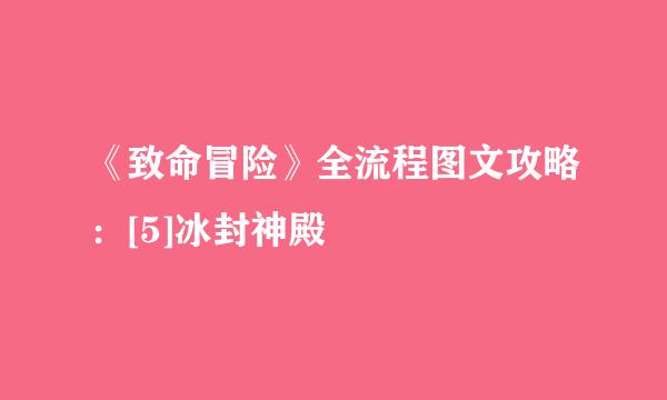 《致命冒险》全流程图文攻略：[5]冰封神殿