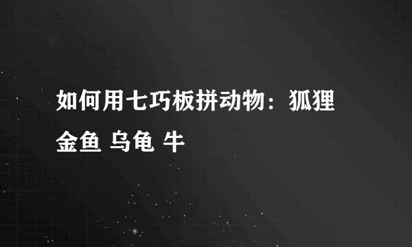 如何用七巧板拼动物：狐狸 金鱼 乌龟 牛