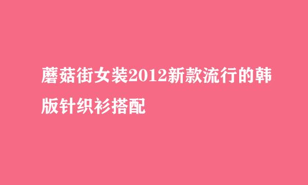 蘑菇街女装2012新款流行的韩版针织衫搭配