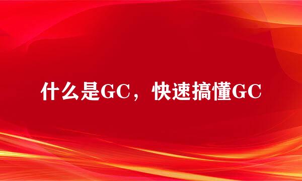 什么是GC，快速搞懂GC