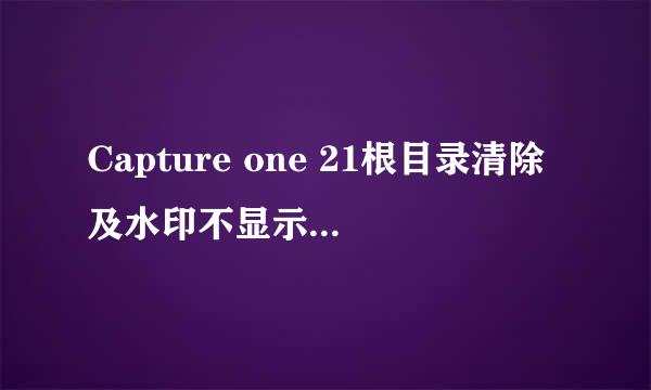 Capture one 21根目录清除及水印不显示解决方法