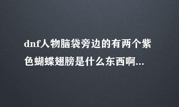 dnf人物脑袋旁边的有两个紫色蝴蝶翅膀是什么东西啊？就是在称号下边