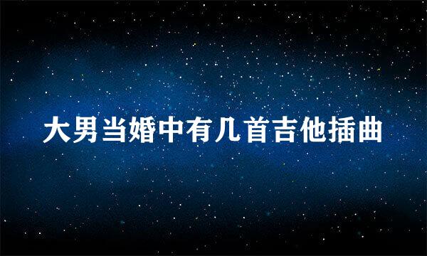 大男当婚中有几首吉他插曲