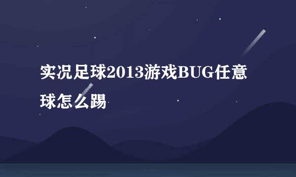 实况足球2013游戏BUG任意球怎么踢