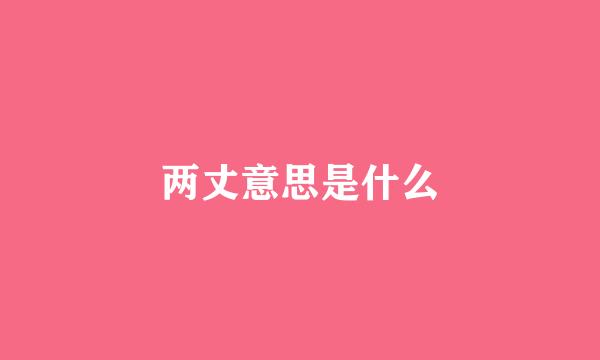 两丈意思是什么