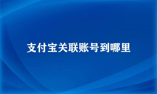 支付宝关联账号到哪里