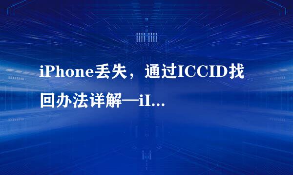 iPhone丢失，通过ICCID找回办法详解—iInfo软件