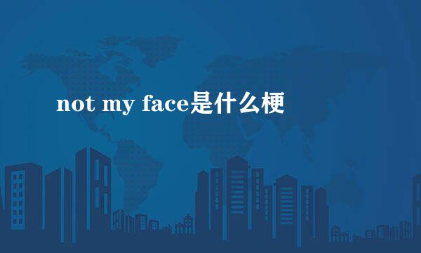 not my face是什么梗