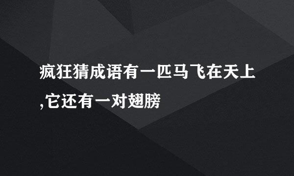 疯狂猜成语有一匹马飞在天上,它还有一对翅膀