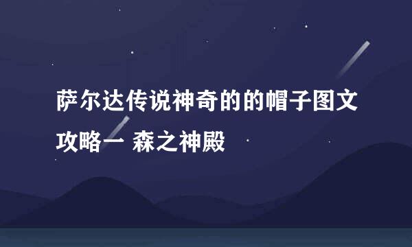 萨尔达传说神奇的的帽子图文攻略一 森之神殿