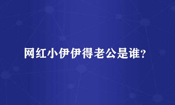 网红小伊伊得老公是谁？