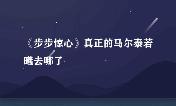 《步步惊心》真正的马尔泰若曦去哪了