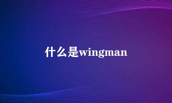 什么是wingman