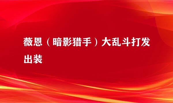 薇恩（暗影猎手）大乱斗打发出装