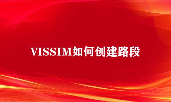 VISSIM如何创建路段