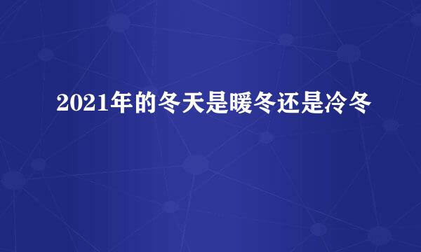 2021年的冬天是暖冬还是冷冬