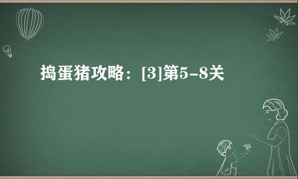 捣蛋猪攻略：[3]第5-8关