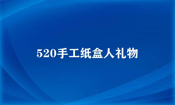 520手工纸盒人礼物