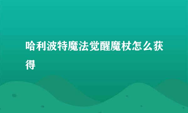 哈利波特魔法觉醒魔杖怎么获得