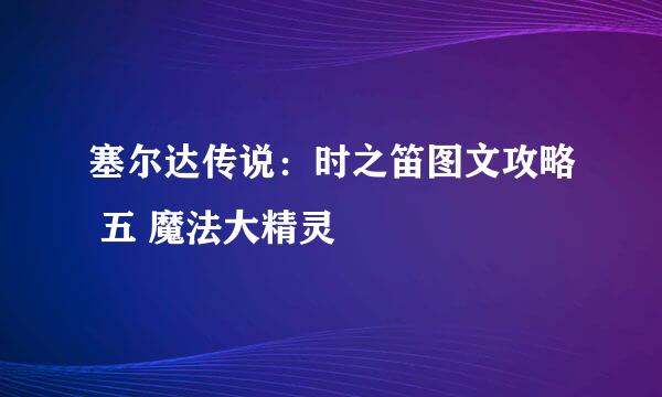 塞尔达传说：时之笛图文攻略 五 魔法大精灵