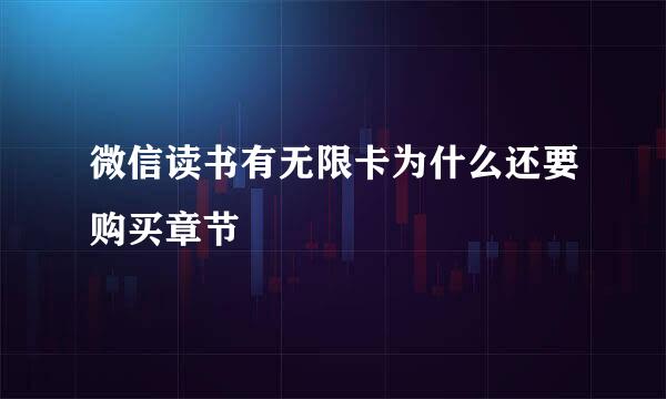 微信读书有无限卡为什么还要购买章节