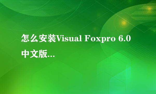 怎么安装Visual Foxpro 6.0 中文版图文示例介绍