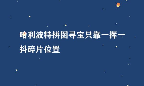 哈利波特拼图寻宝只靠一挥一抖碎片位置