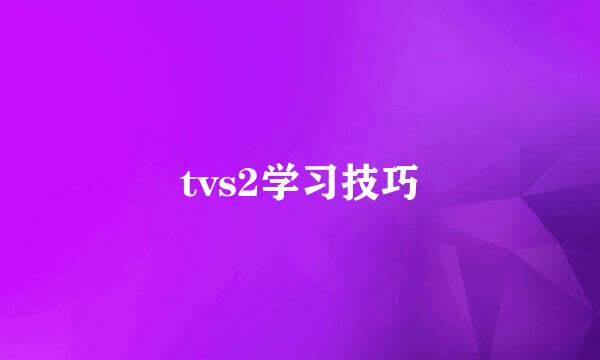 tvs2学习技巧