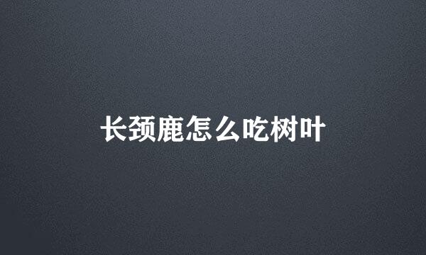 长颈鹿怎么吃树叶