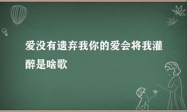 爱没有遗弃我你的爱会将我灌醉是啥歌