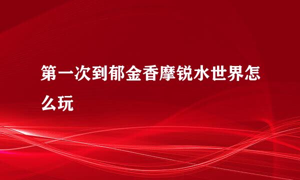 第一次到郁金香摩锐水世界怎么玩