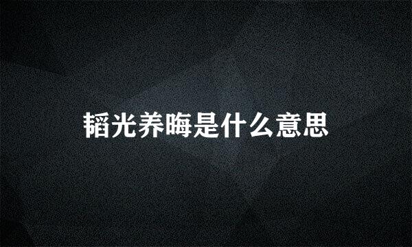 韬光养晦是什么意思